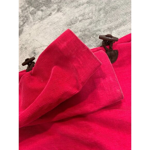 Gymboree Overcoat Girl's 9 Pink Hooded Toggle Closure Corduroy Faux Fur Cotton - Picture 15 of 16